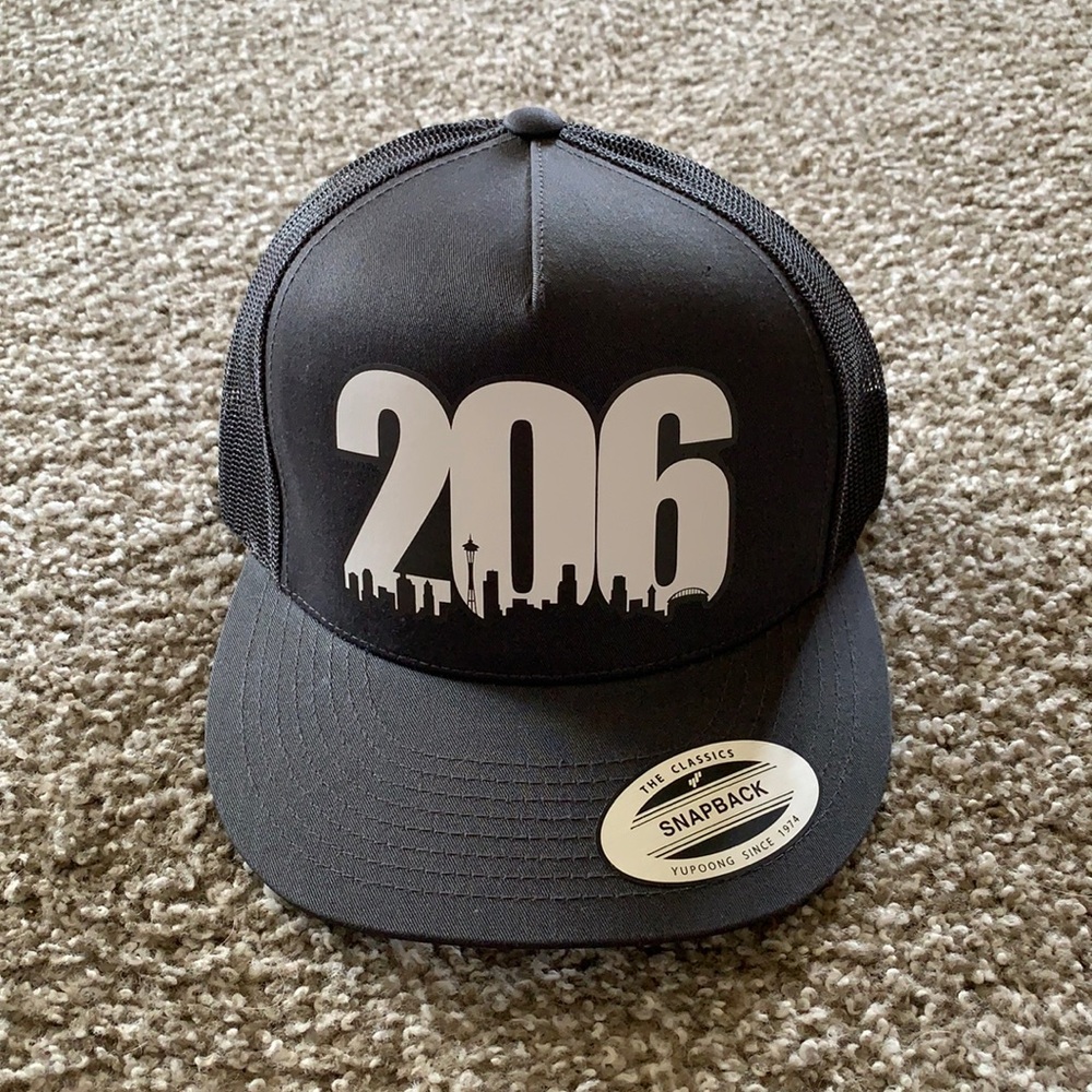 206 (Seattle) Trucker Hat by Ryan Miller